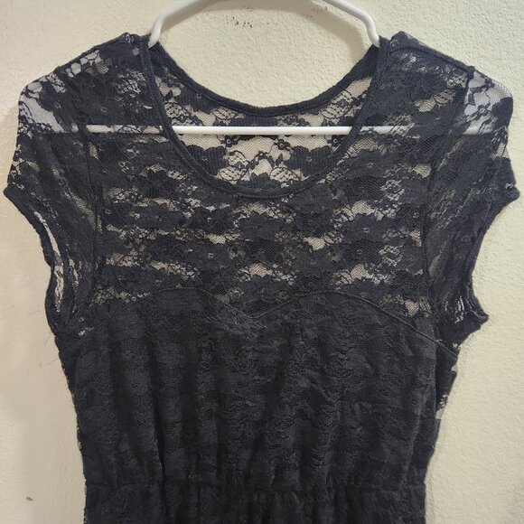 ASOS Maternity Lace Dress, Color Black, Size 2 - Picture 3 of 5